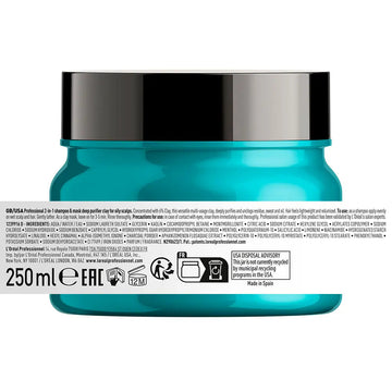 MÁSCARA SHAMPOO PURIFICADOR PROFUNDO CLAY 2 em 1 SCALP ADVANCED 250 ml. Imagen secundaria del producto