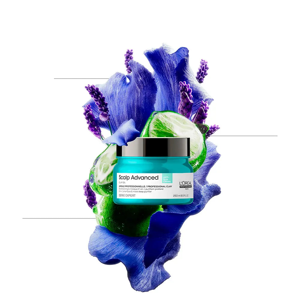 L'ORÉAL PROFESSIONNEL PARIS-MÁSCARA SHAMPOO PURIFICADOR PROFUNDO CLAY 2 em 1 SCALP ADVANCED 250 ml.-DrShampoo - Perfumaria e Cosmética