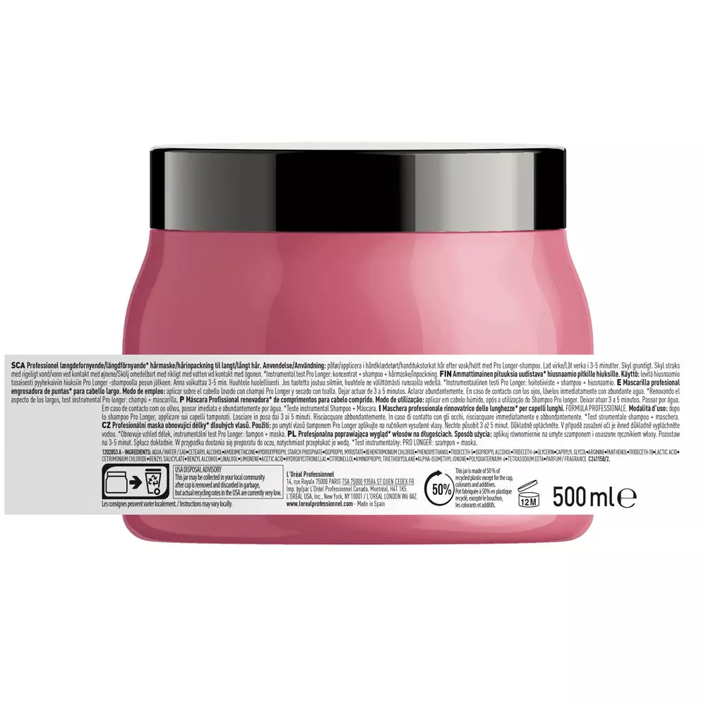 L'ORÉAL PROFESSIONNEL PARIS-Máscara PRO LONGER 500ml-DrShampoo - Perfumaria e Cosmética