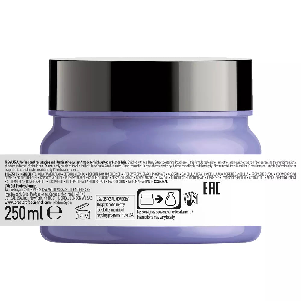 L'ORÉAL PROFESSIONNEL PARIS-Máscara profissional BLONDIFIER 250 ml-DrShampoo - Perfumaria e Cosmética