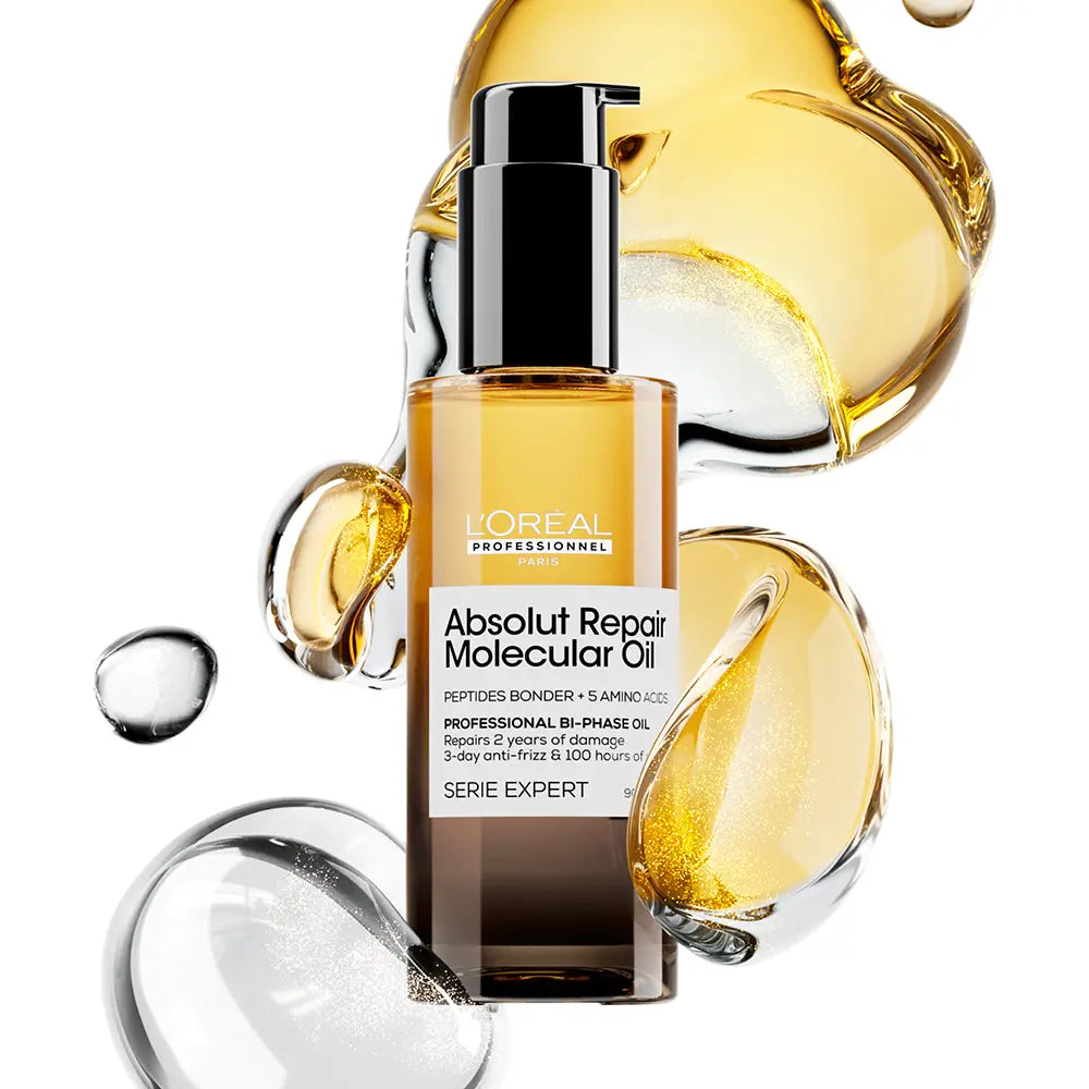 L'ORÉAL PROFESSIONNEL PARIS-Óleo bifásico profissional ABSOLUT REPAIR MOLECULAR 90 ml.-DrShampoo - Perfumaria e Cosmética