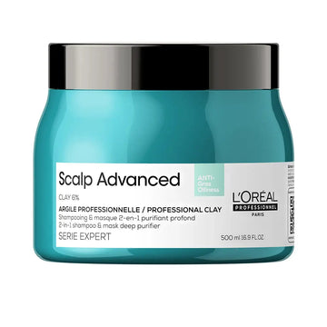 L'ORÉAL PROFESSIONNEL PARIS-SCALP ADVANCED anti oiliness 2 in1 shampoo mask deep purifier clay 500 ml-DrShampoo - Perfumaria e Cosmética Imagen principal del producto