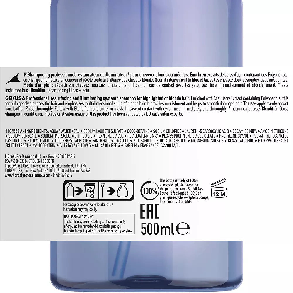 L'ORÉAL PROFESSIONNEL PARIS-Shampoo Desamarelador 500 ml-DrShampoo - Perfumaria e Cosmética