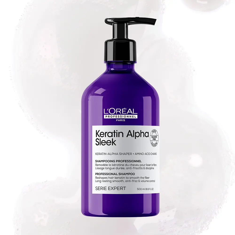 L'ORÉAL PROFESSIONNEL PARIS-Shampoo KERATIN ALPHA SLEEK 500 ml-DrShampoo - Perfumaria e Cosmética