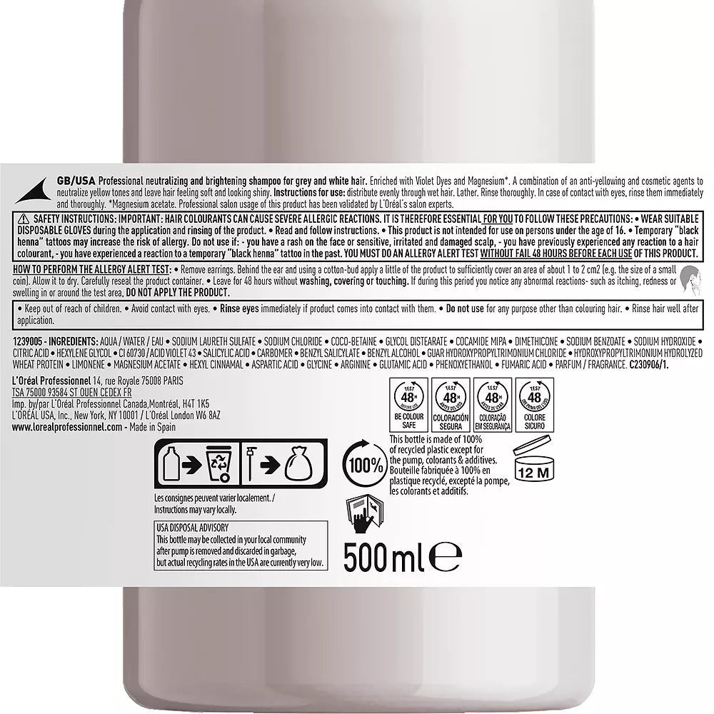 L'ORÉAL PROFESSIONNEL PARIS-Shampoo Prata 500 ml-DrShampoo - Perfumaria e Cosmética