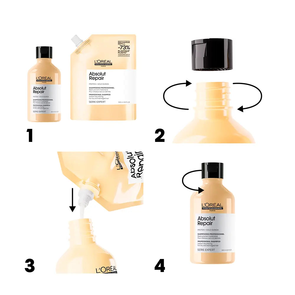 L'ORÉAL PROFESSIONNEL PARIS-Shampoo Refil ABSOLUT REPAIR 500 ml-DrShampoo - Perfumaria e Cosmética