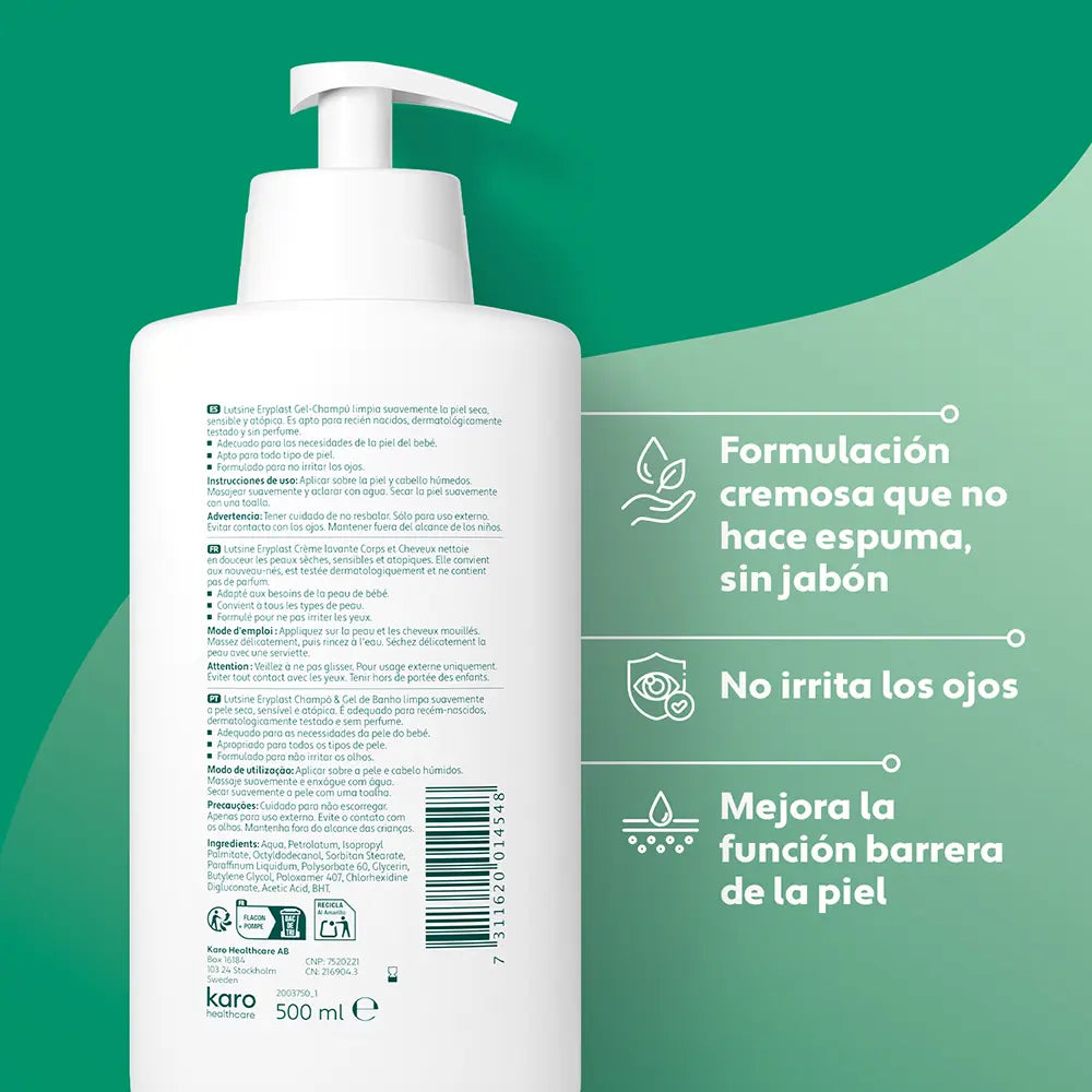 LUTSINE E45-ERYPLAST BABY gel-shampoo 500 ml-DrShampoo - Perfumaria e Cosmética