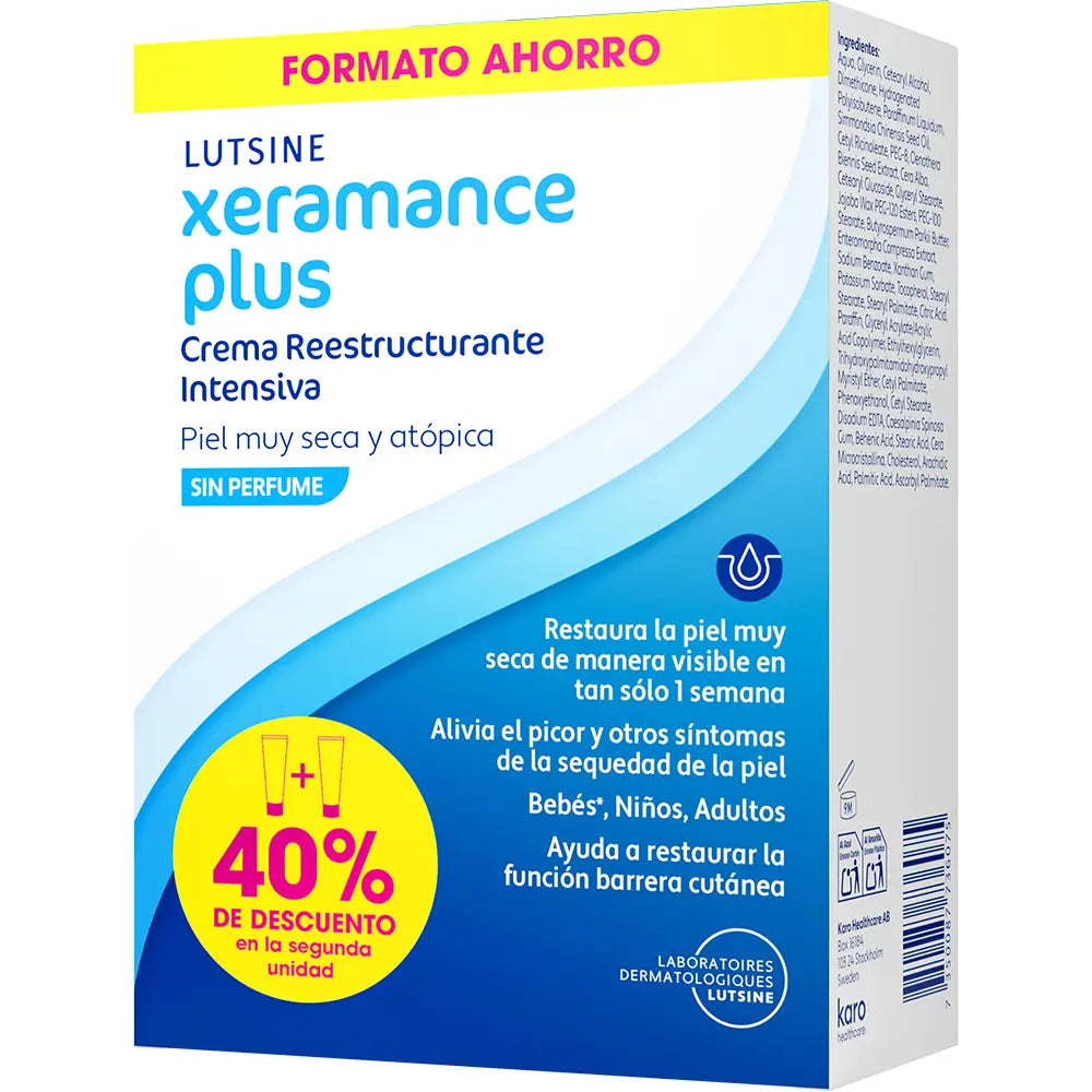 LUTSINE E45-XERAMANCE PLUS creme de reestruturação intensiva pack 2 x 100 ml-DrShampoo - Perfumaria e Cosmética