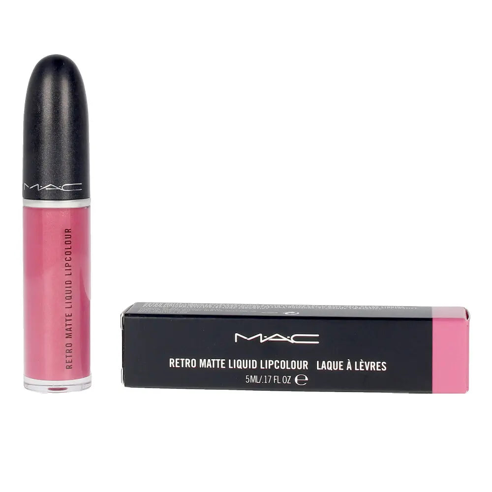 MAC-RETRO MATTE batom líquido rosa metálico 5 ml-DrShampoo - Perfumaria e Cosmética