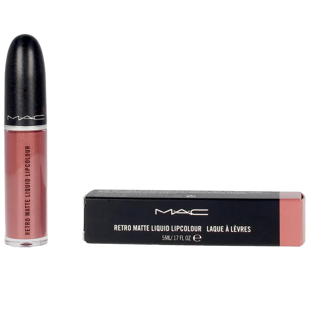 MAC-RETRO MATTE cor de lábio líquido gemz rosas 5 ml-DrShampoo - Perfumaria e Cosmética