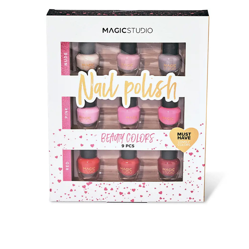 MAGIC STUDIO-LOTE DE UNHAS BELEZA CORES VERNIZ 9 unidades.-DrShampoo - Perfumaria e Cosmética