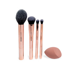 MAGIC STUDIO-PRECISÃO ACABAMENTO FLAWLESS CASE ROSE QUARTZ 5 pcs.-DrShampoo - Perfumaria e Cosmética