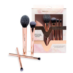 MAGIC STUDIO-PRECISÃO ACABAMENTO FLAWLESS CASE ROSE QUARTZ 5 pcs.-DrShampoo - Perfumaria e Cosmética