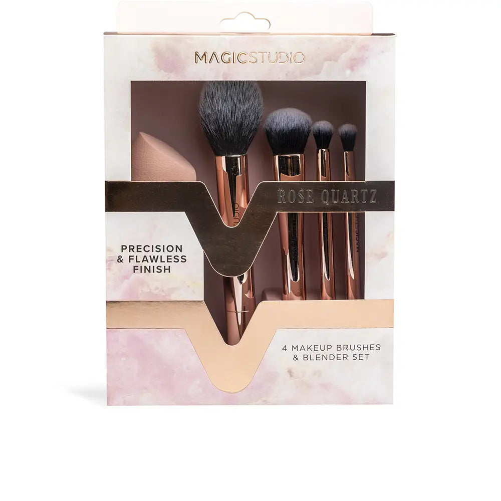 MAGIC STUDIO-PRECISÃO ACABAMENTO FLAWLESS CASE ROSE QUARTZ 5 pcs.-DrShampoo - Perfumaria e Cosmética