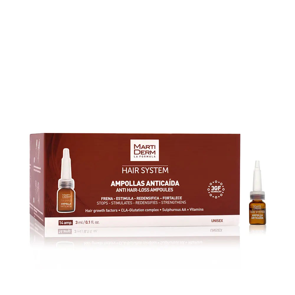 MARTIDERM-AMPOLAS ANTI-QUEDA DE CABELO HAIR SYSTEM 14 x 3 ml-DrShampoo - Perfumaria e Cosmética