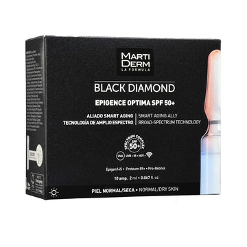 MARTIDERM-AMPOLAS BLACK DIAMOND EPIGENCE OPTIMA para pele normal-seca FPS50+ 10 x 2 ml.-DrShampoo - Perfumaria e Cosmética Imagem principal do produto