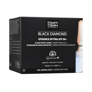 MARTIDERM-AMPOLAS BLACK DIAMOND EPIGENCE OPTIMA para pele normal-seca FPS50+ 30 x 2 ml.-DrShampoo - Perfumaria e Cosmética Imagem principal do produto