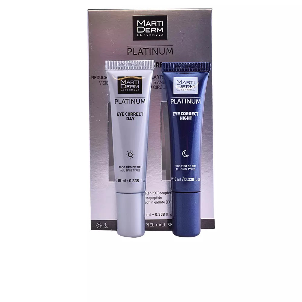 MARTIDERM-PLATINUM EYE CORRECT dia e noite 2 x 10 ml-DrShampoo - Perfumaria e Cosmética