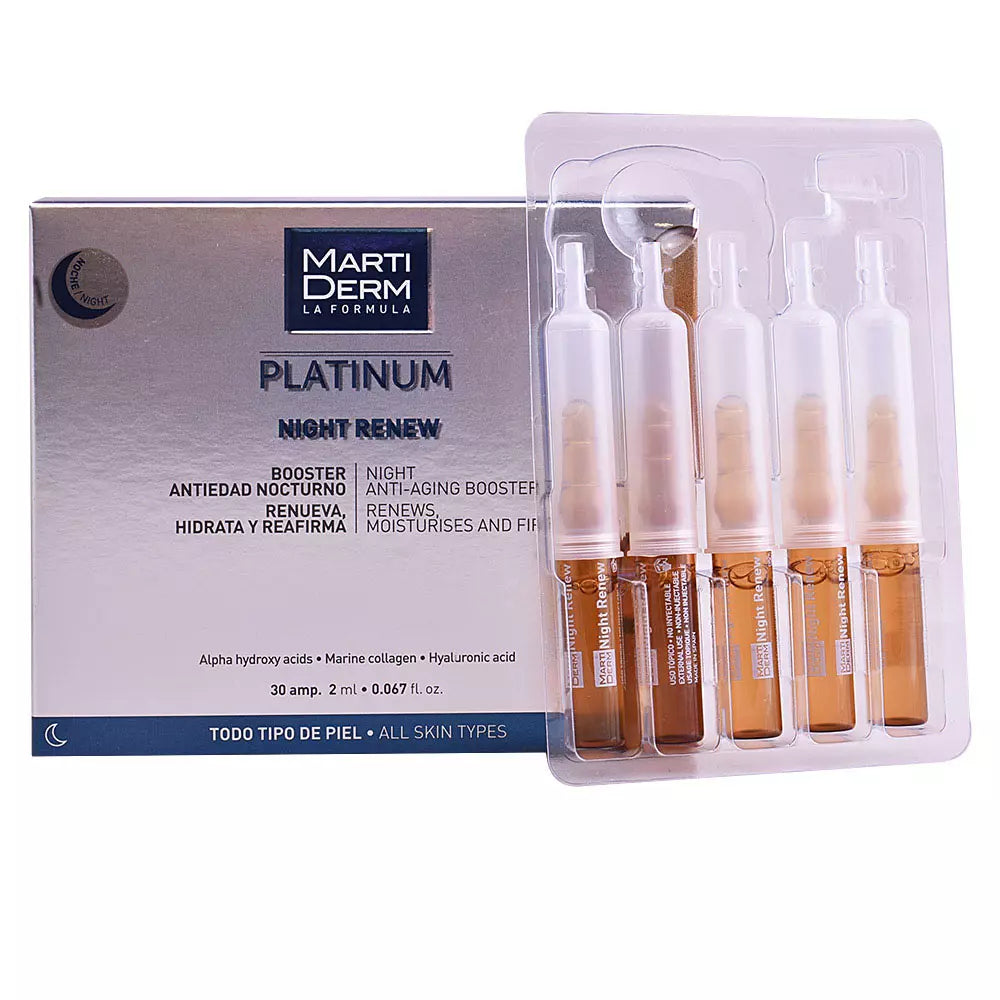 MARTIDERM-PLATINUM NIGHT RENEW ampolas 30 x 2 ml-DrShampoo - Perfumaria e Cosmética