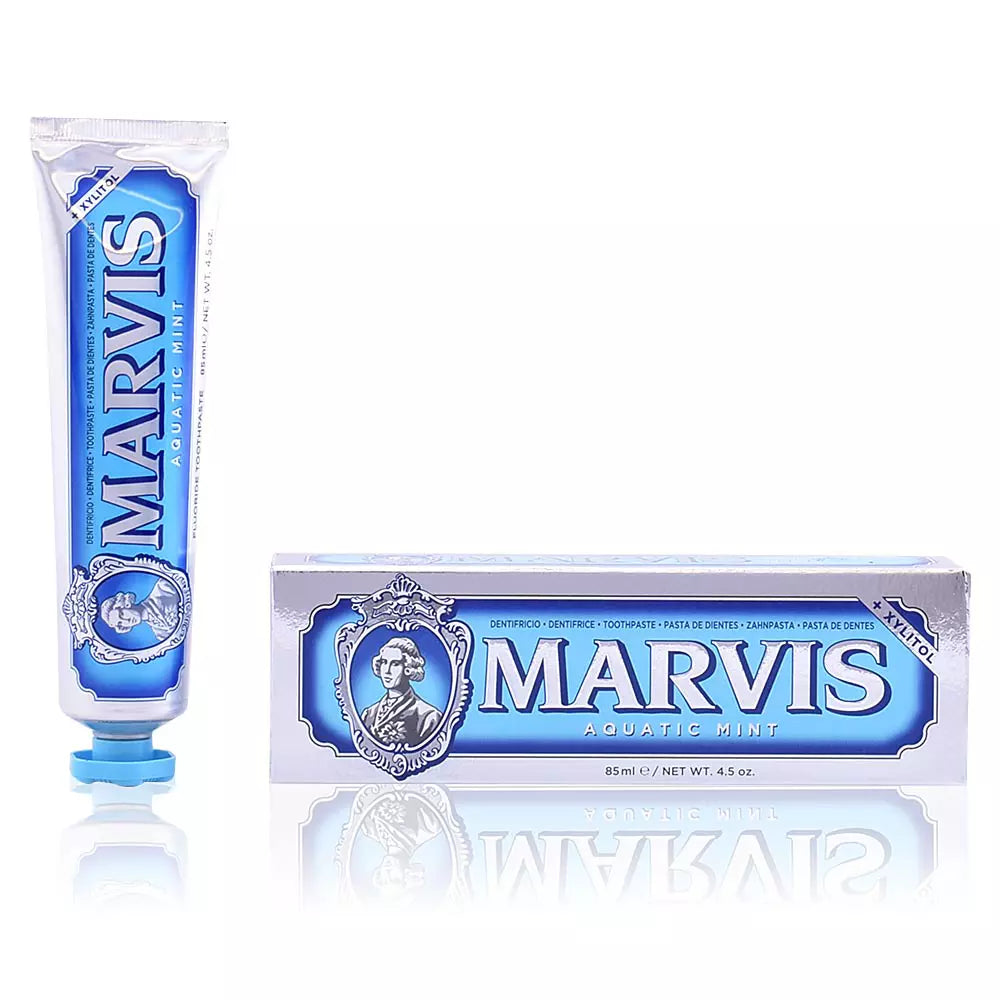 MARVIS-AQUATIC MINT creme dental 85 ml-DrShampoo - Perfumaria e Cosmética