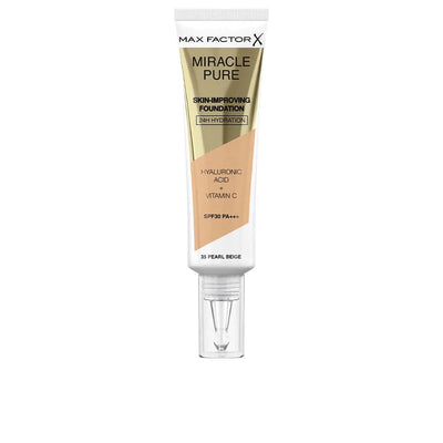 MAX FACTOR-Base MIRACLE PURE SPF30 35 bege pérola 30 ml-DrShampoo - Perfumaria e Cosmética