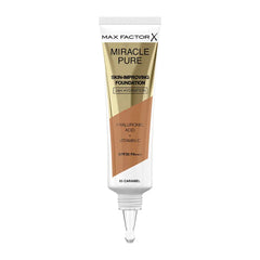 MAX FACTOR-Base MIRACLE PURE SPF30 85 caramelo 30 ml-DrShampoo - Perfumaria e Cosmética