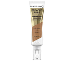 MAX FACTOR-Base MIRACLE PURE SPF30 85 caramelo 30 ml-DrShampoo - Perfumaria e Cosmética