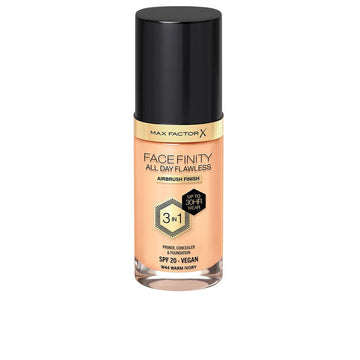MAX FACTOR-FACEFINITY 3IN1 primer concealer foundation 44 warm ivory 30 ml-DrShampoo - Perfumaria e Cosmética Imagem principal do produto