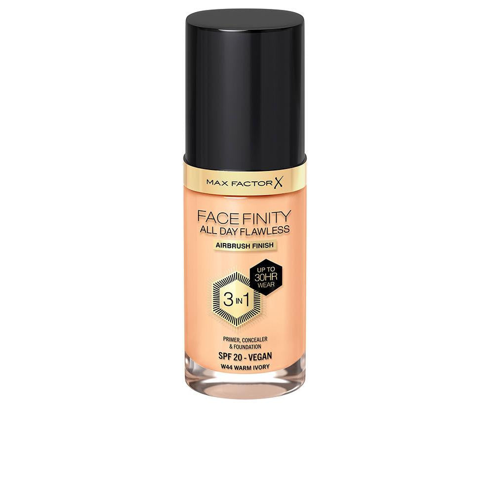 MAX FACTOR-FACEFINITY 3IN1 primer concealer foundation 44 warm ivory 30 ml-DrShampoo - Perfumaria e Cosmética