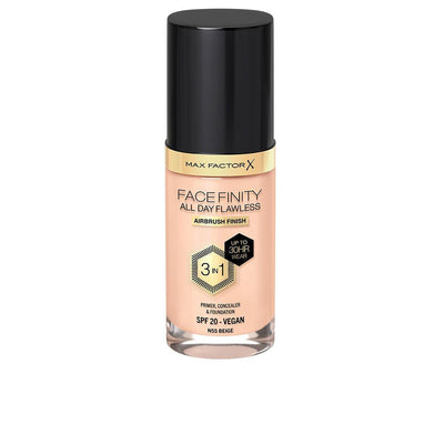 MAX FACTOR-FACEFINITY 3IN1 primer concealer foundation 55 beige 30 ml-DrShampoo - Perfumaria e Cosmética
