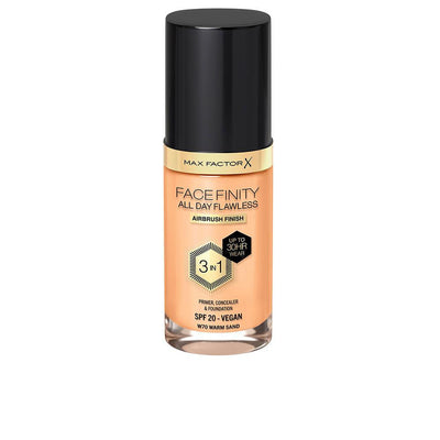 MAX FACTOR-FACEFINITY 3IN1 primer concealer foundation 70 warm sand 30 ml-DrShampoo - Perfumaria e Cosmética