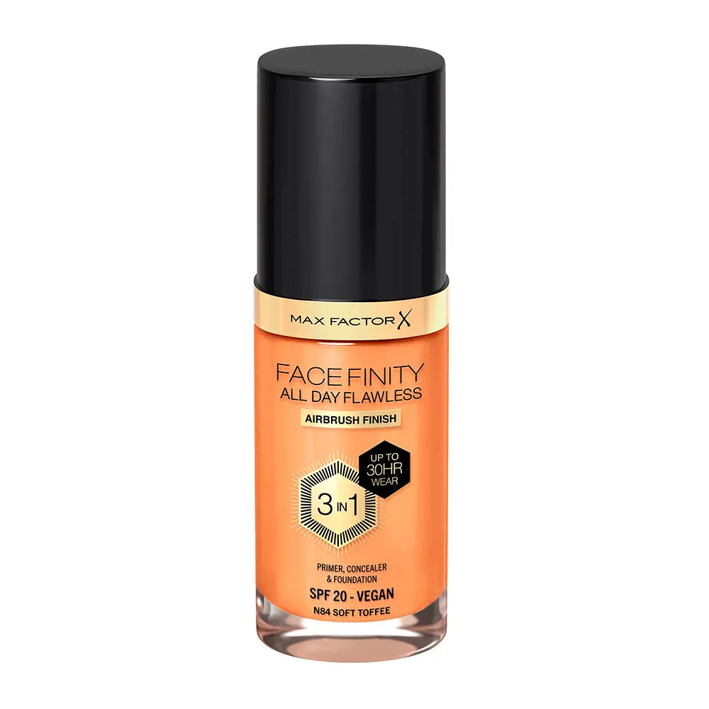 MAX FACTOR-FACEFINITY ALL DAY FLAWLESS 3 IN 1 foundation N84 soft toffee 30 ml-DrShampoo - Perfumaria e Cosmética