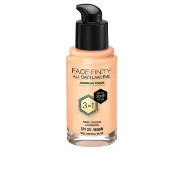 MAX FACTOR-FACEFINITY ALL DAY FLAWLESS 3 IN 1 foundation W33 crystal beige 30 ml-DrShampoo - Perfumaria e Cosmética Main image