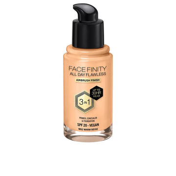 MAX FACTOR-FACEFINITY ALL DAY FLAWLESS 3 IN 1 foundation W62 warm beige 30 ml-DrShampoo - Perfumaria e Cosmética Main image