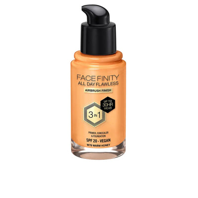 MAX FACTOR-FACEFINITY ALL DAY FLAWLESS 3 IN 1 foundation W78 warm honey 30 ml-DrShampoo - Perfumaria e Cosmética