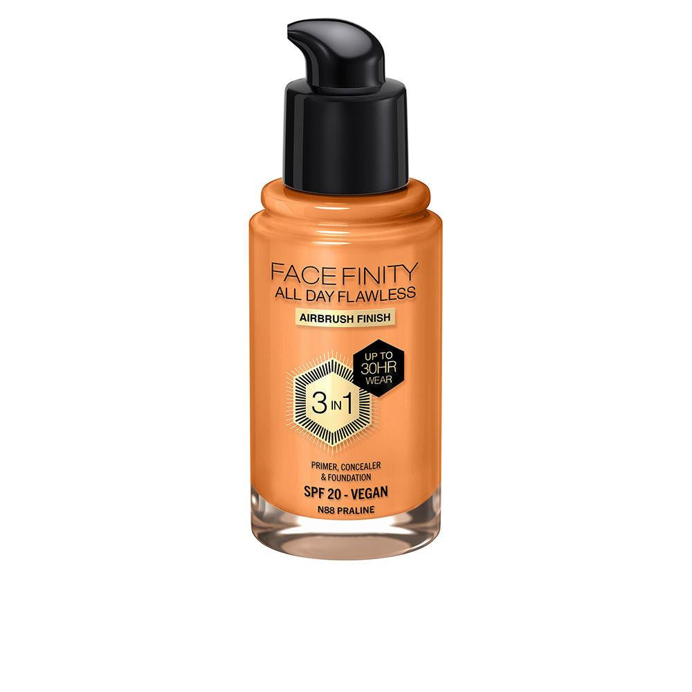 MAX FACTOR-FACEFINITY ALL DAY FLAWLESS 3 IN 1 makeup base 88 praline 30 ml-DrShampoo - Perfumaria e Cosmética