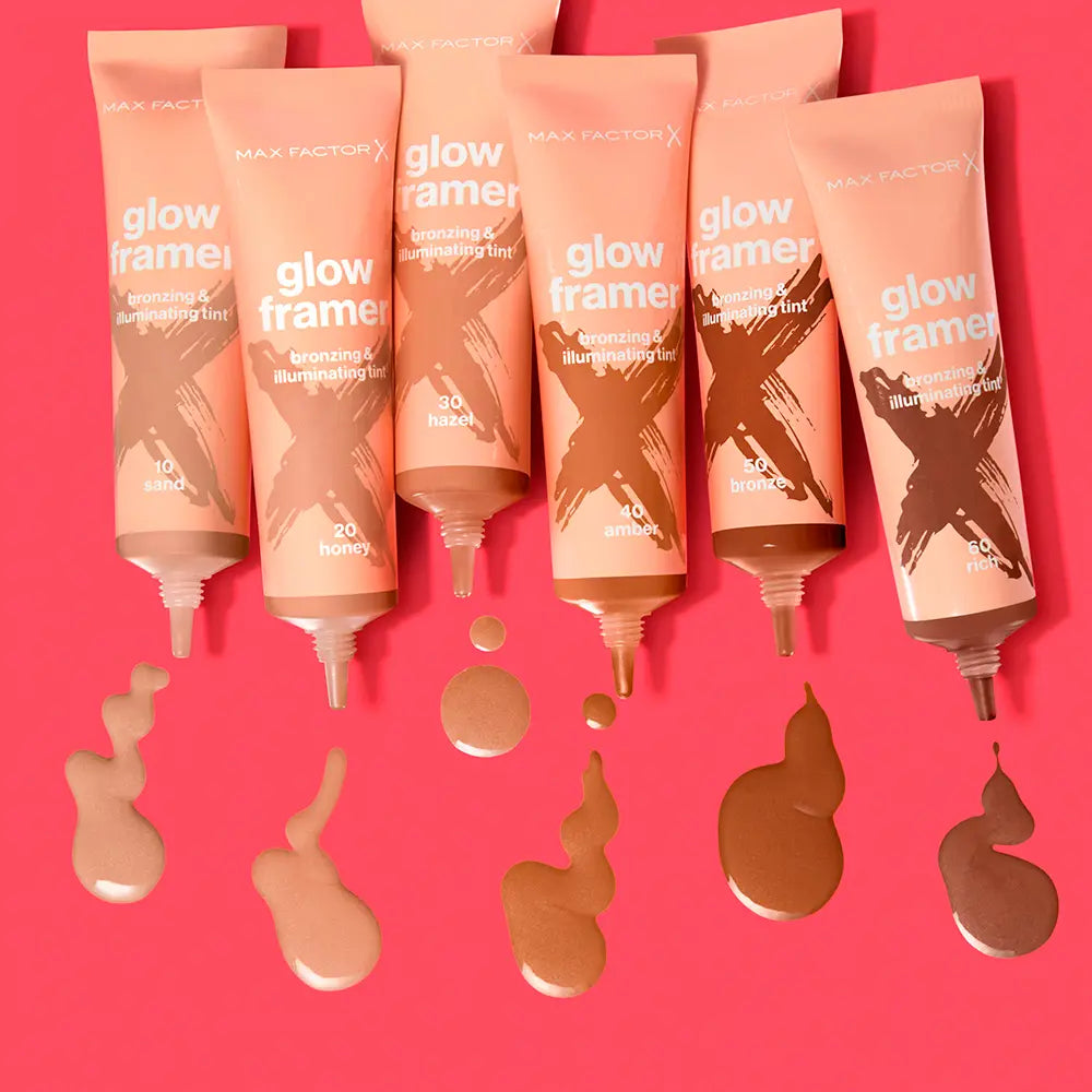 MAX FACTOR-GLOW FRAMER tonalizante bronzeador e iluminador 30 Hazel 30 ml.-DrShampoo - Perfumaria e Cosmética