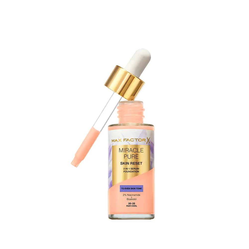 MAX FACTOR-MIRACLE PURE sérum renovador 2 en 1 #Fair Cool 30 ml-DrShampoo - Perfumaria e Cosmética