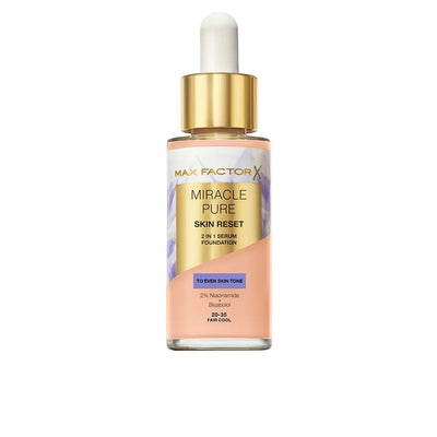 MAX FACTOR-MIRACLE PURE sérum renovador 2 en 1 #Fair Cool 30 ml-DrShampoo - Perfumaria e Cosmética