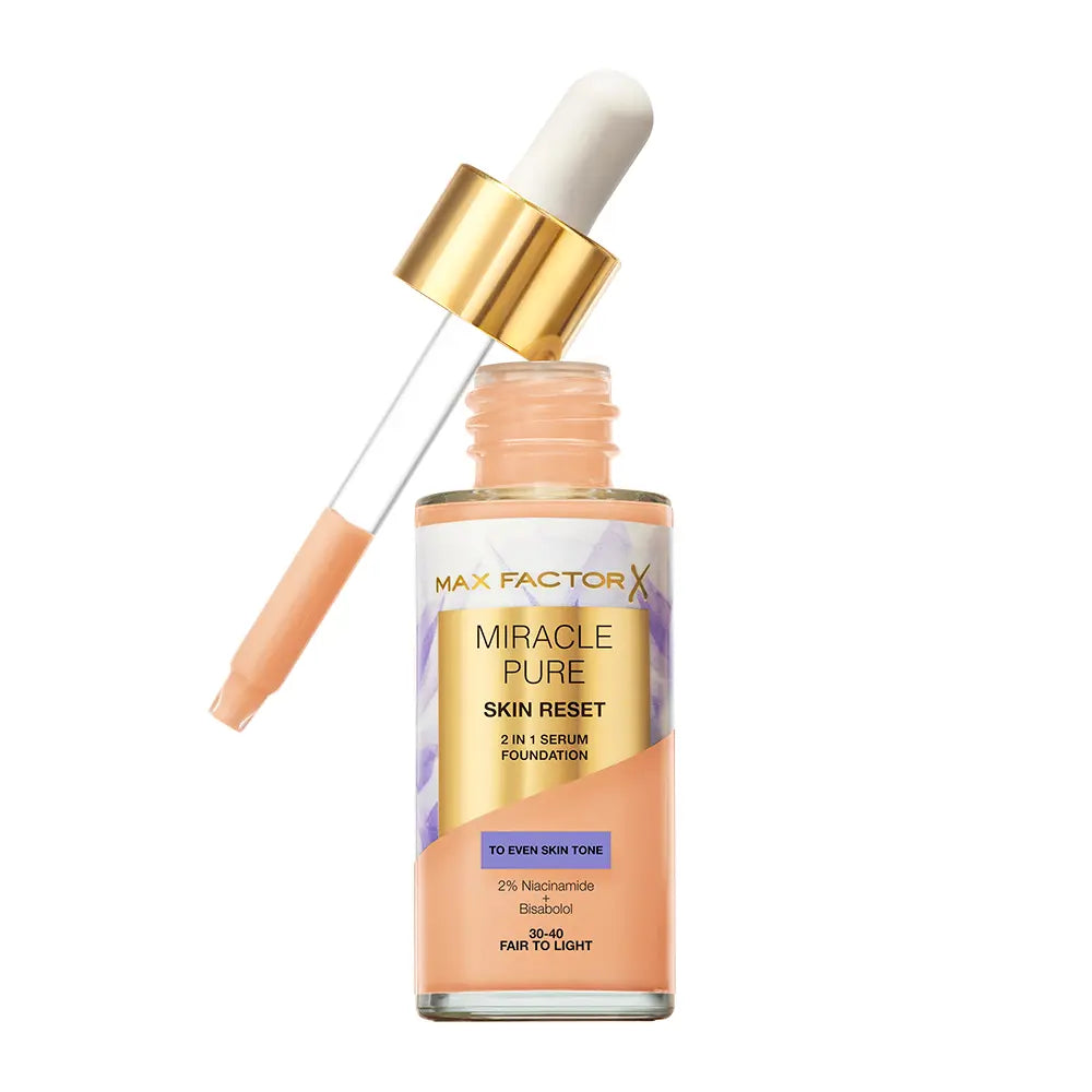MAX FACTOR-Soro MIRACLE PURE com cor #30 - 40-Fair to Light 30 ml-DrShampoo - Perfumaria e Cosmética