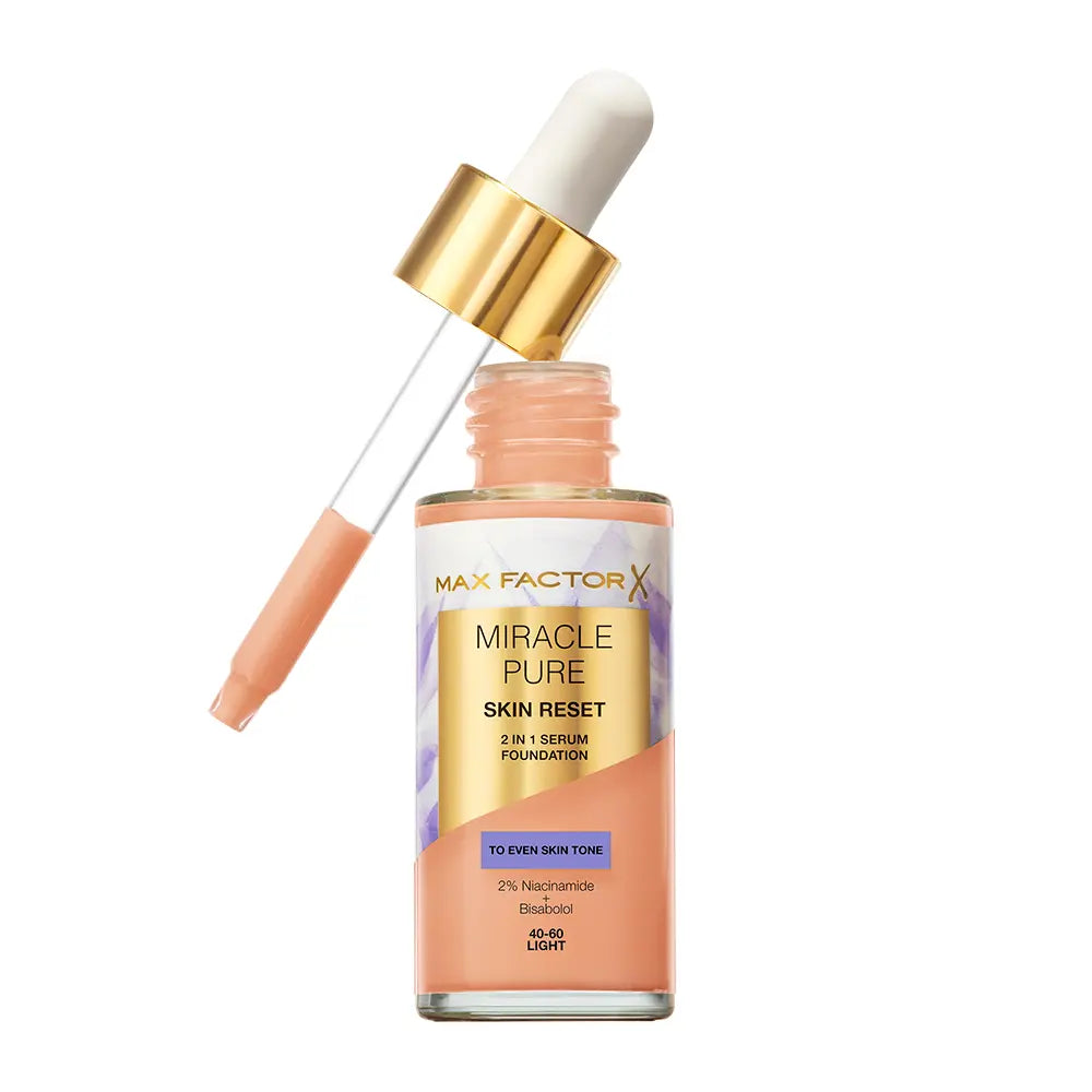 MAX FACTOR-Soro MIRACLE PURE com cor #40 - 60-Light 30 ml-DrShampoo - Perfumaria e Cosmética