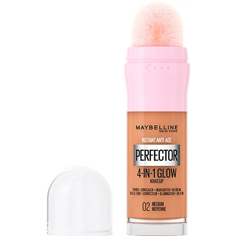 MAYBELLINE-PERFECCIONADOR ANTIIDADE INSTANTÂNEO GLOW 02 médio 20 ml-DrShampoo - Perfumaria e Cosmética