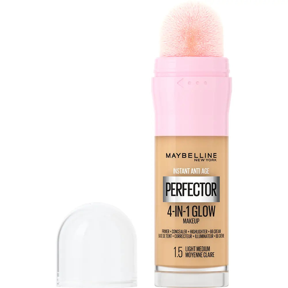 MAYBELLINE-PERFECTOR DE BRILHO ANTI-IDADE INSTANTÂNEO 15 média clara 20 ml-DrShampoo - Perfumaria e Cosmética