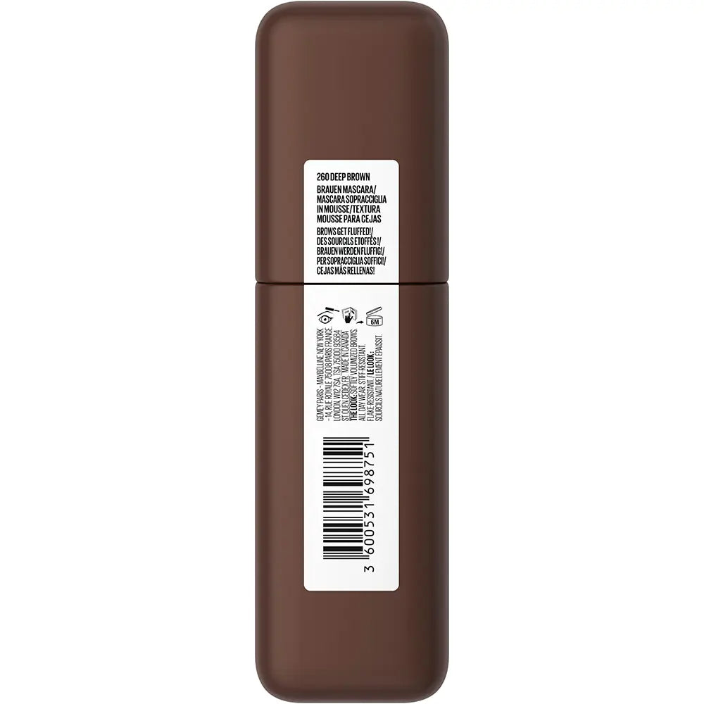 MAYBELLINE-SUPERFLUFF máscara para sobrancelhas 260 Castanho Escuro 5 ml.-DrShampoo - Perfumaria e Cosmética