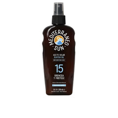 MEDITERRANEO SUN-Óleo bronzeador COCONUT bronzeador escuro SPF15 200 ml-DrShampoo - Perfumaria e Cosmética