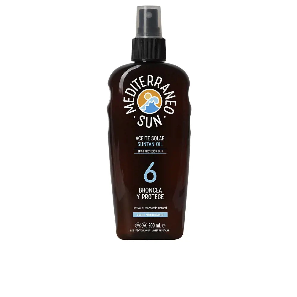 MEDITERRANEO SUN-Óleo bronzeador COCONUT bronzeador escuro SPF6 200 ml-DrShampoo - Perfumaria e Cosmética