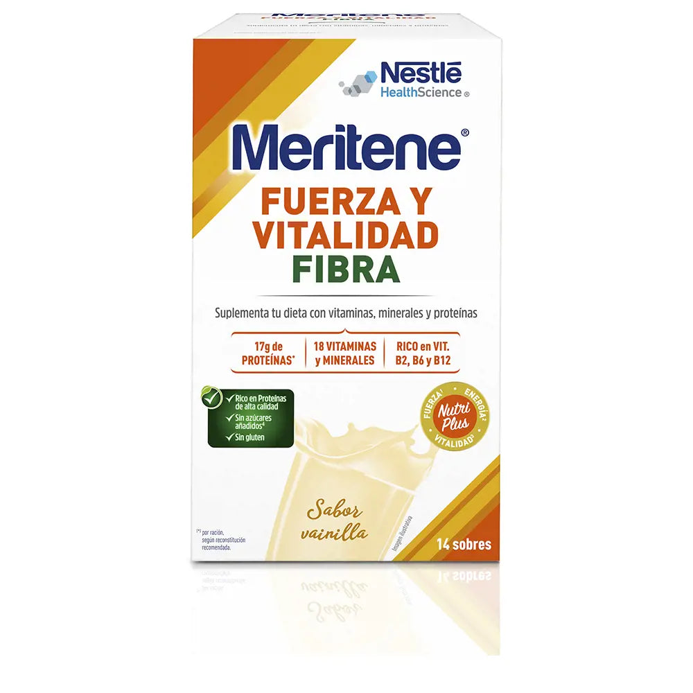 MERITENE-FUERZA Y VITALIDAD FIBRA sobres #vainilla-DrShampoo - Perfumaria e Cosmética