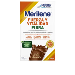 MERITENE-Força e vitalidade Fibra em barra de chocolate 14 x 35 gr.-DrShampoo - Perfumaria e Cosmética