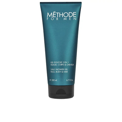 MÉTHODE JEANNE PIAUBERT-MeTHODE FOR MEN gel de banho 3 em 1 rosto corpo cabelos 200 ml-DrShampoo - Perfumaria e Cosmética