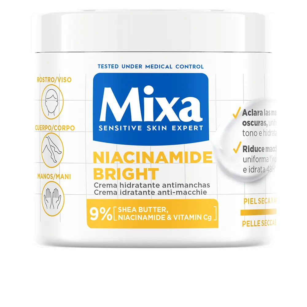 MIXA-MIXA NIACINAMIDE BRIGHT hidratante anti-manchas para pele seca e opaca 400 ml-DrShampoo - Perfumaria e Cosmética